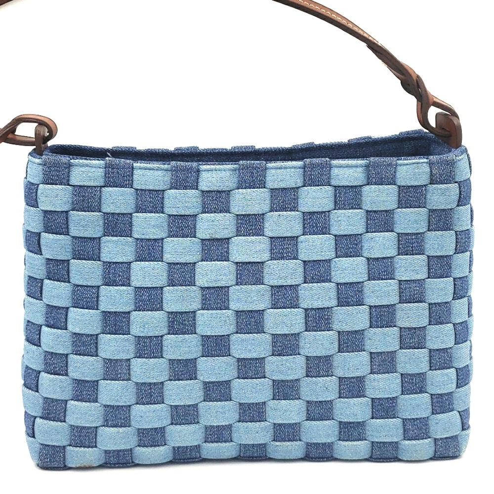 DENIM WEAVED HANDBAG PURSE